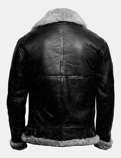Men Leather Fur Jacket