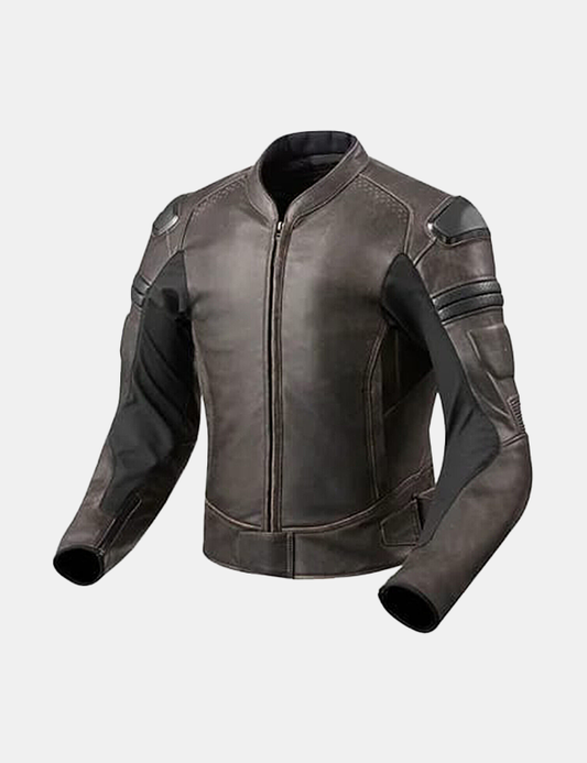 New Leather Motorbike Jacket Cowhide Genuine Leather For Men