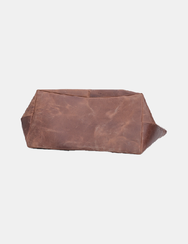 Handmade Leather Log Carrier Firewood Tote Bag