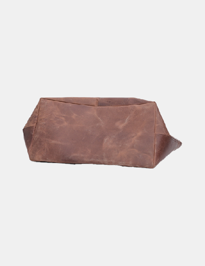 Handmade Leather Log Carrier Firewood Tote Bag