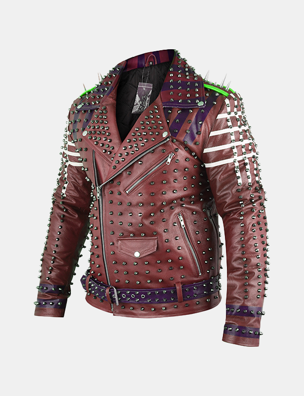 Biker Studded Jacket Men