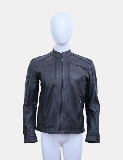 Men's Black Leather Jacket
