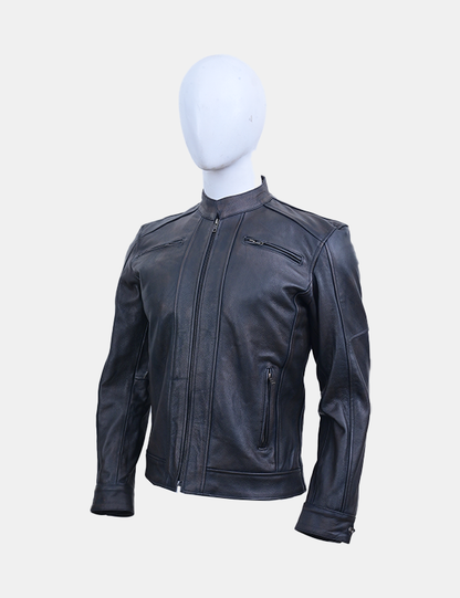 Men's Black Leather Jacket