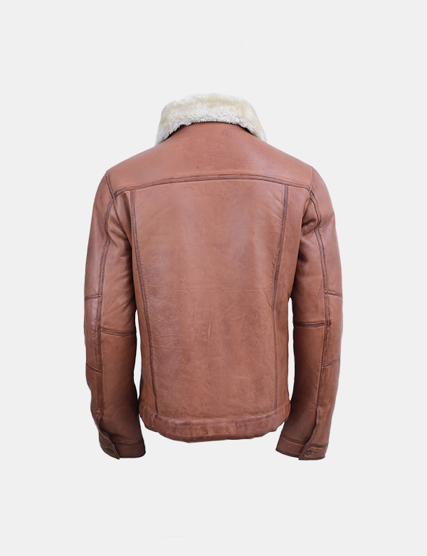 Men's Real Leather Bomber Jacket