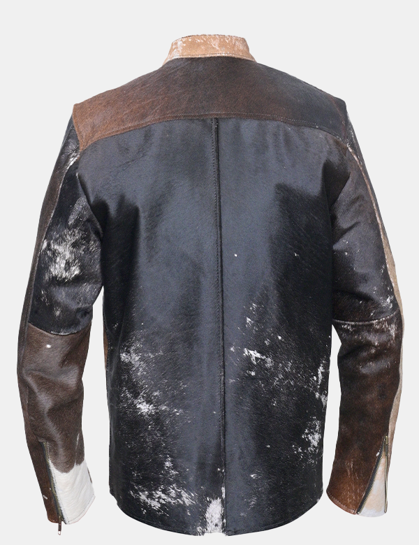 Men's Genuine Cowhide Leather Hair Brown