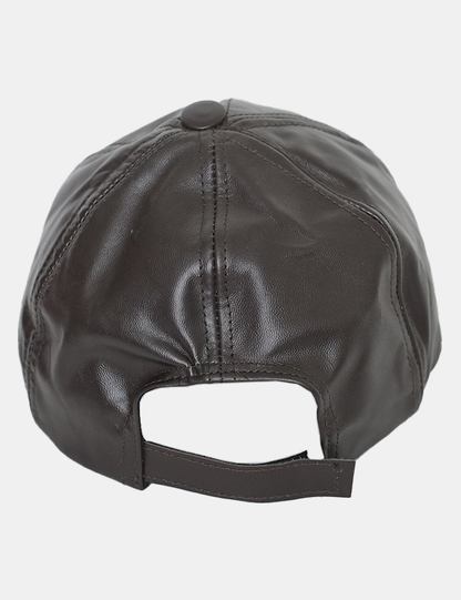 Genuine Leather Caps Brown