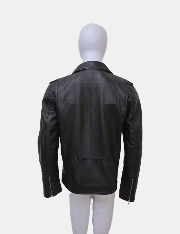 Men's Black Biker Leather Jacket