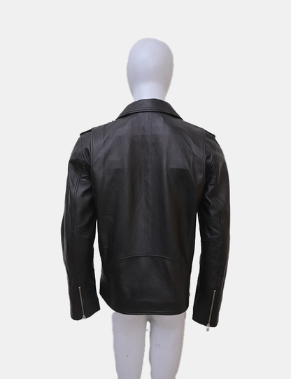 Men's Black Biker Leather Jacket