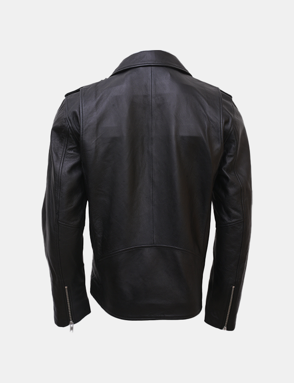 Men's Black Biker Leather Jacket