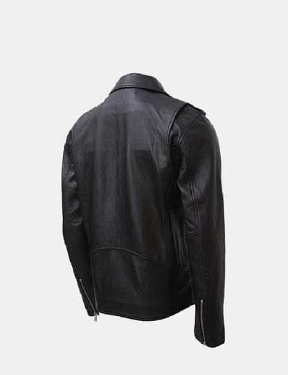 Men's Black Biker Leather Jacket