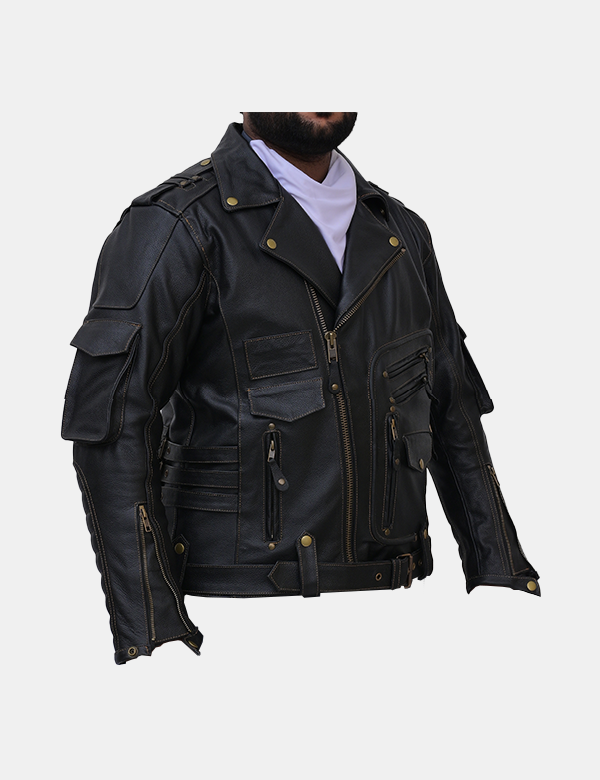 Men's Fashion Leather Motorcycle Jacket