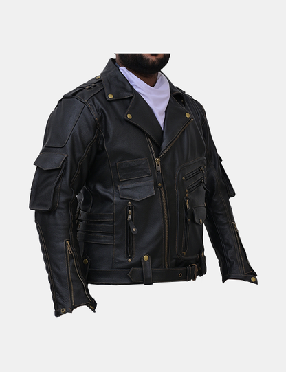 Men's Fashion Leather Motorcycle Jacket