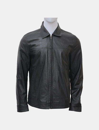 Mens Black Lambskin Leather Jacket
