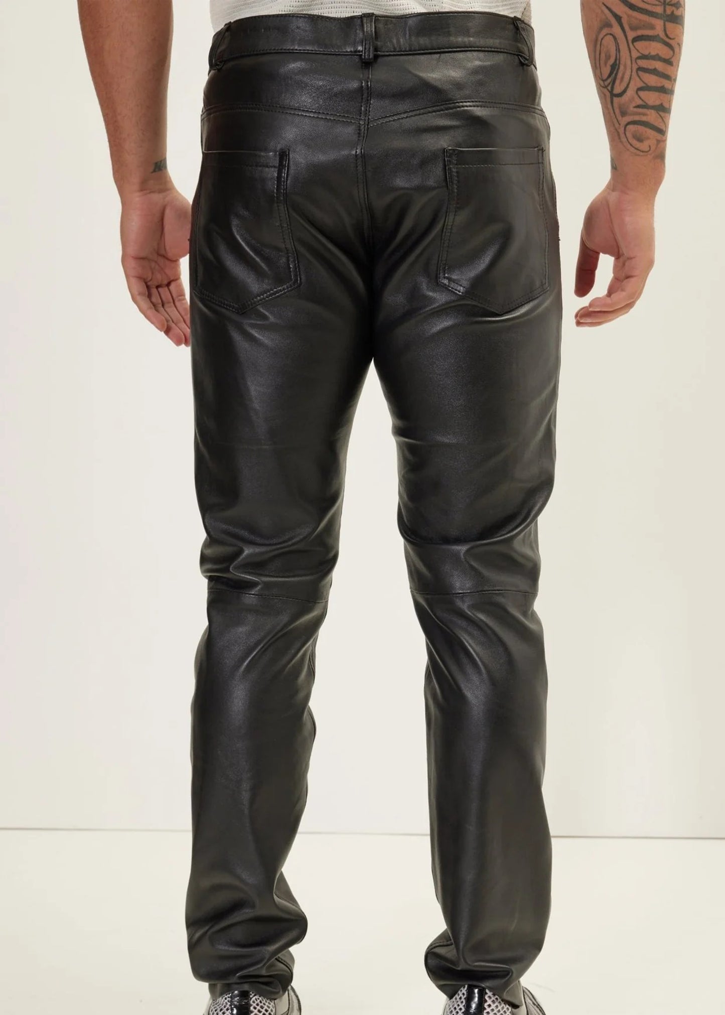 men's genuine black leather shacket by EENACRAFTS, fitted lambskin button-up top for fall.