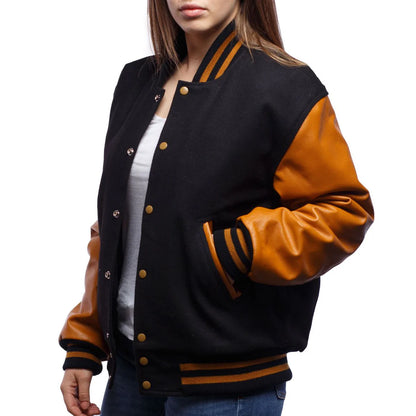 black varsity jacket